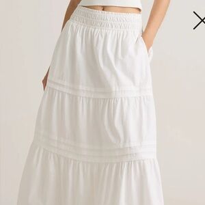NWT Quince White Maxi Skirt S with pockets